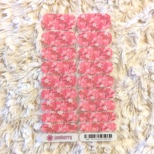 Jamberry Pink Floral Exclusive Nail Wrap
